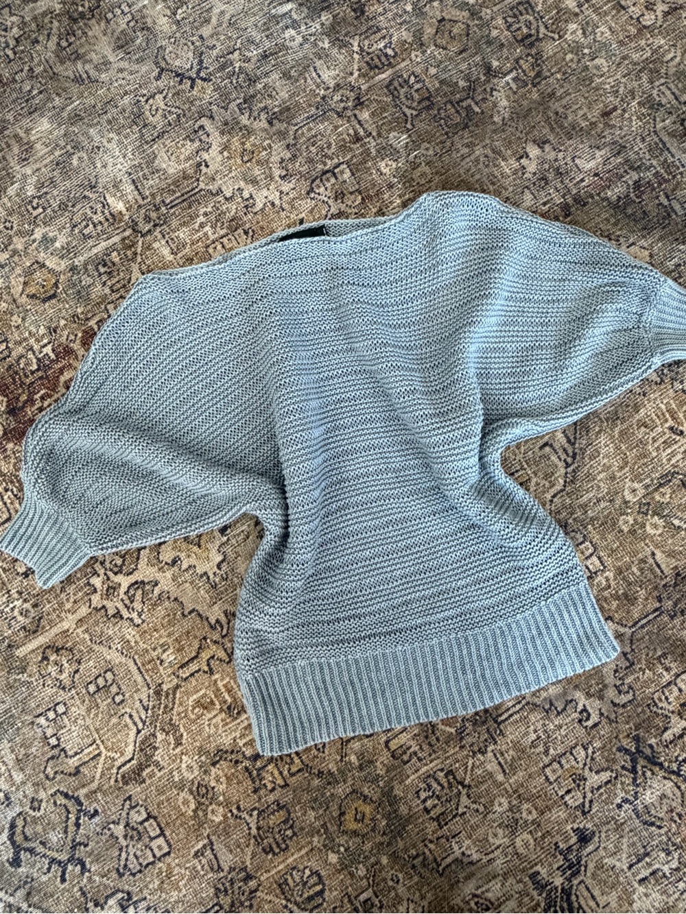 The Limited Light Blue Boatneck Knit Sweater